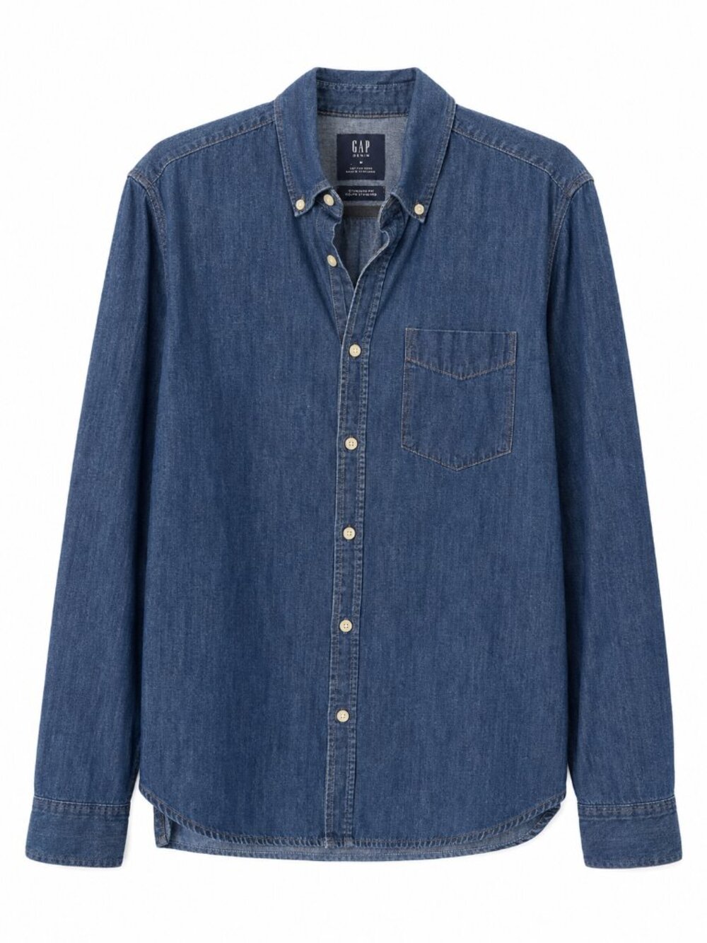 GAP Denim Button-Up Shirt | Size M | Medium/dark Wash